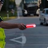Bastão Sinalizador LED 54cm Com Lanterna Rodovia Estacionamento Obra Show Evento
