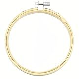 Bastidor Madeira Bambu Com Anel Ajustável Bordado 20 Cm