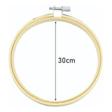 Bastidor Madeira Bambu Com Anel Ajustável Bordado 30 Cm Cor Marrom