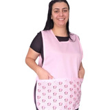Bata Avental Uniforme Amarra Na Laretal Frente costas