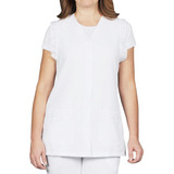 Bata Branca Uniforme Cuidadora Babá Ou Doméstica Bu69