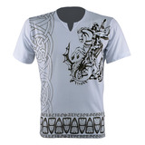 Bata Camisa São Jorge Guerreiro Da Capadócia Católico Ogum