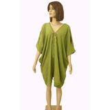 Bata Plus Size Bordada Blusa Kaftan Kafta Tamanho Grande
