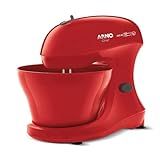 Batedeira Arno Chef 400W 2 Batedores Multifuncionais 5 Litros Vermelha 127V SM02