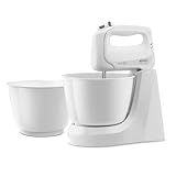 Batedeira Arno Mini Chef Portátil 400W Com 2 Tigelas De 4 Litros 4 Velocidades Função Pulsar Branca HM10 127v
