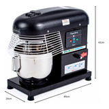 Batedeira Planetária Maná 5 Litros Profissional Preto Bivolt Frequência 60hz 110v 220v