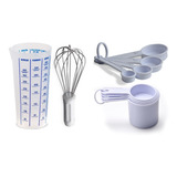 Batedor 25cm Kit Medida Contendo Copo Xicara E Colher