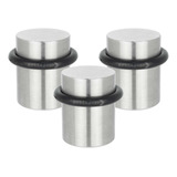Batedor Amortecedor De Porta Com Parafuso 4cm Inox 3un