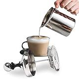 Batedor De Creme De Leite Batedor Manual Com Bomba Manual Para Desnatadeira De Leite Jarros De Espuma De Leite De Café Portáteis Máquina De Espuma De Leite Operada Manualmente Para Edorco