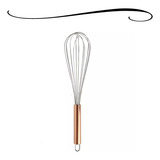 Batedor De Ovos Fouet Rose Cobre De Aço Inox 27cm Mimostyle