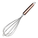 Batedor De Ovos Fuê Fouet Em Aço Inox Cabo De Bronze 30 5cm