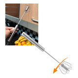 Batedor De Ovos Semi Automático Fouet Profissional Inox 31cm