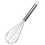 Batedor Fuê Fouet Bate Claras Bolo Confeitaria Inox Reforçado Resistente 26 Cm Misturador Mixer De Ovos Cozinha Formato Gota