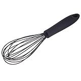 Batedor Manual Fio Silicone Com Cabo Em Pp 31cm Weck Preto