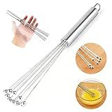 Batedor Mexedor Manual Fue Fouet Para Emulsão De Inox 30 Cm