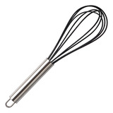 Batedor Ovos Bolo Silicone Fouet Fuê Grande Cabo Inox Clara