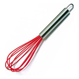 Batedor Ovos Bolo Silicone Fouet Fuê Grande Cabo Inox Clara