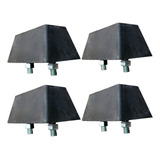 Batente Borracha Traseiro Caminhão Docas 145x60x80mm 4 Uni