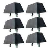 Batente Borracha Traseiro Caminhão Docas 145x60x80mm 6 Un