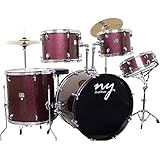 Bateria Acústica 2T PR SP Wine Sparkle Vinho Com Banco NY F1rst