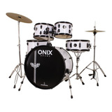 Bateria Acústica Onix Smart By Nagano Rock White Completa