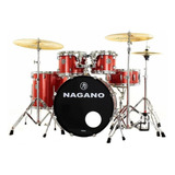 Bateria Acustica Tagima Nagano Garage Fusion Vintage Cores Cor Wine Sparkle vinho 