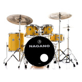 Bateria Acustica Tagima Nagano Garage Fusion Vintage Cores Cor Yellow Racing amarelo 