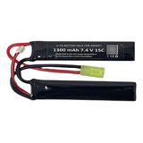 Bateria Airsoft Smp 2s Li po 7 4v 1300 Mah 15c  2 Packs 