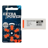 Bateria Auditiva Cartela Kit 2pct 6u tam 13 Extra Power