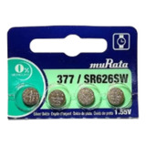 Bateria Botão 377 Sr626sw Murata Cartela C 4 Unidades
