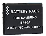 Bateria BP70A Para Câmera Digital E Filmadora Samsung Pl20 Pl100 Pl120 Es70 Es80 Es90 Es95