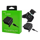 Bateria cabo Carregador Controle Xbox One Charge Play Kit