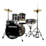 Bateria Compacta Juvenil Bumbo 16 Polegadas Zowag Black Fun