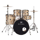Bateria Completa Michael Trinity Dmt222 Gt Cor Gt Golden