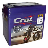 Bateria Cral Moto 12v 5ah Cg 125 Titan Es 2000 2004