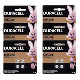 Bateria Duracell Lr44 1 5v Botão 6 Cartelas C 4 Unidades