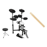 Bateria Eletrônica Carlsbro Csd130 Odery Com Banco E Baqueta