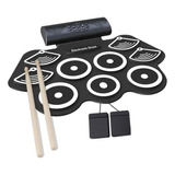Bateria Eletrônica Drum Instrumento Musical Portátil Pedais