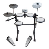 Bateria Eletrônica Forza Fd16 Pads Mash Pratos Choke Cor Preto