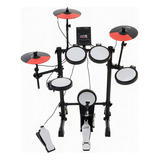 Bateria Eletrônica Mesh Head Usb Pro Fire Spanking E drum Cor Preto laranja