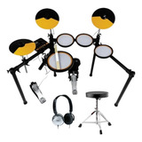 Bateria Eletronica Nagano Pocket Ntp 02 Kit Com Banco E Fone