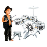 Bateria Infantil Rock Party Com Banquinho