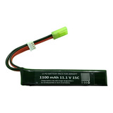 Bateria Lipo 11 1v 1100mah 3 Células 15c Airsoft Tube Stock