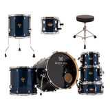 Bateria Michael Dmb522dbl Tom Surdo Banco Cor Deep Blue