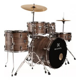 Bateria Michael Trinity Amadeirada Bumbo Mdk 22 C Pratos