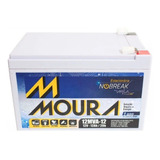 Bateria Moura 12ah 12v No Break Cerca Elétrica Alarmes