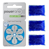 Bateria P675 Aparelho Auditivo Pr44 Power One 1cx Desumidificador Refil Silica Gel