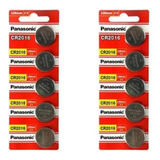 Bateria Panasonic Cr2016 3v Lithium 2 Cartelas C 10 Unid