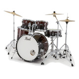 Bateria Pearl Roadshow Bumbo 20 C Ferragens Banco Pedal Cor Garnet Fade