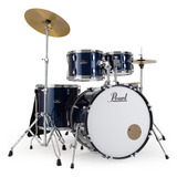 Bateria Pearl Roadshow Bumbo 22 C Ferragens Banco Pedal Cor Royal Blue Metallic